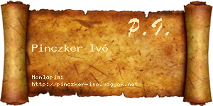 Pinczker Ivó névjegykártya