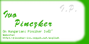 ivo pinczker business card